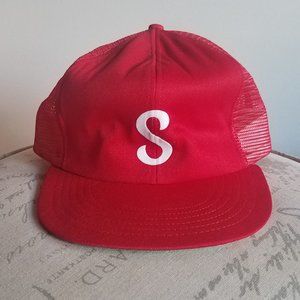 VTG Letter S Mesh Snapback Trucker Hat Semco USA